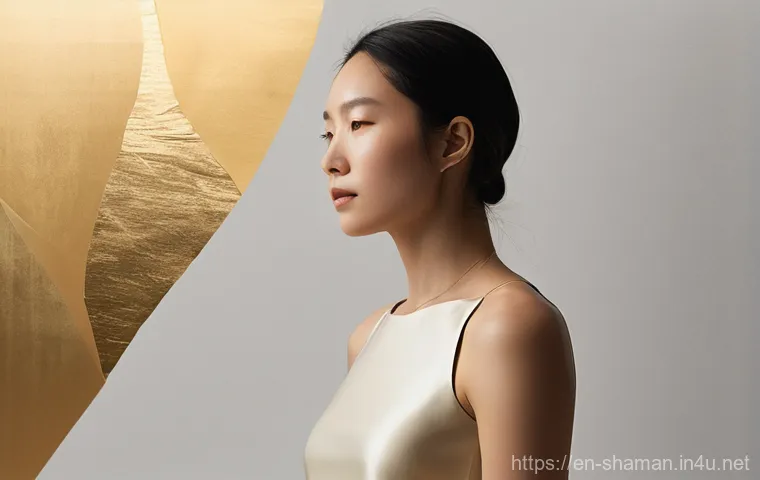 무속 신 내림 절차 - **Prompt:** A gender-neutral adult, of any age, sitting cross-legged in a dimly lit, sacred space th...