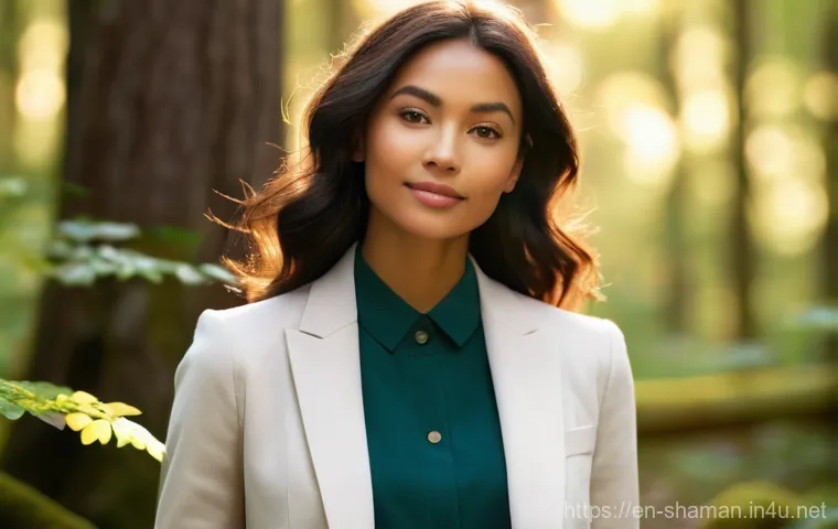 무속과 직업운 - **Prompt 1: Unearthing Inner Strengths in a Natural Setting**
    "A diverse young professional, 30s...