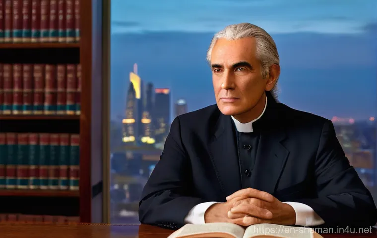 무속인과 유명 정치인 - **A modern political leader seeking discreet counsel from a spiritual advisor.**
    *   **Descripti...