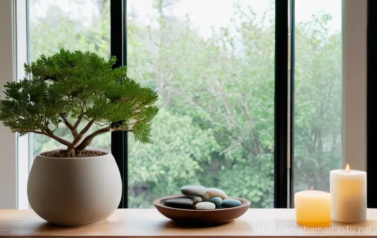 무속 신앙을 배우는 방법 - **Prompt:** A gender-neutral young adult sits peacefully amidst an ancient, moss-covered forest clea...