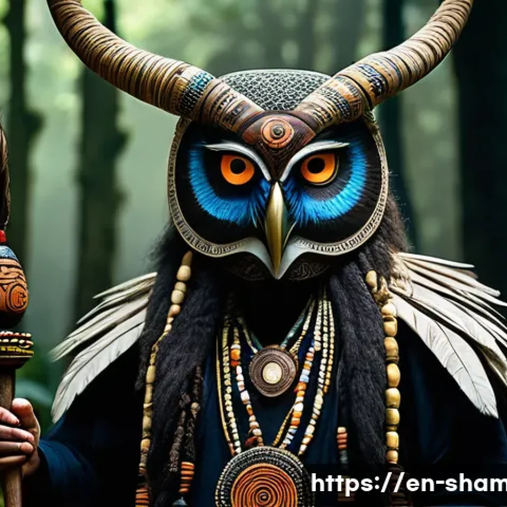 무속 신앙과 미술의 관계 - The Shaman's Sacred Dance**

An awe-inspiring, hyperrealistic depiction of a male or female shaman, ...