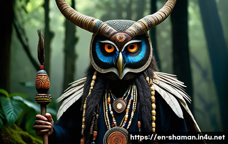 무속 신앙과 미술의 관계 - The Shaman's Sacred Dance**

An awe-inspiring, hyperrealistic depiction of a male or female shaman, ...